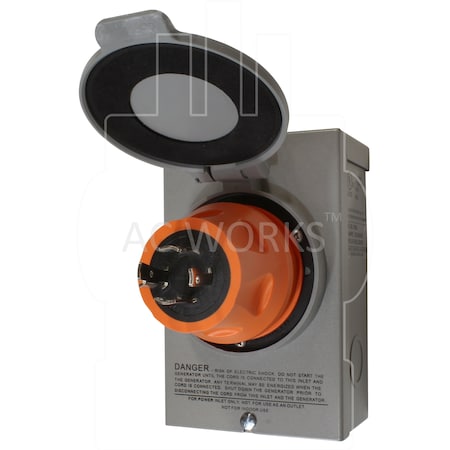 Ac Works Plug Adapter, CS6364, L14-20P, 0 ft., Orange ADTEL1420